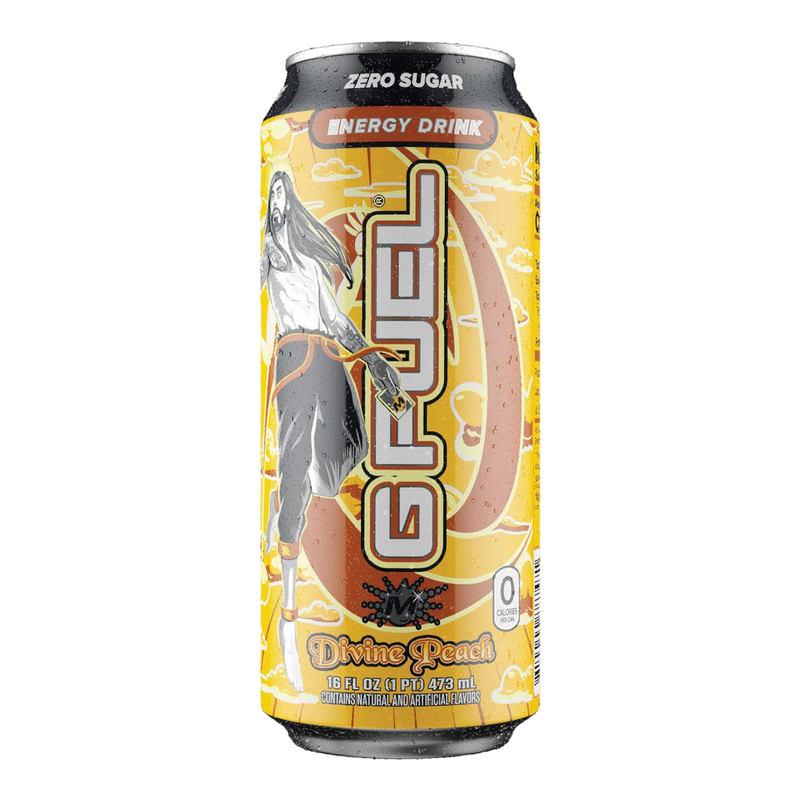 G FUEL - MoistCr1TiKal Divine Peach (Kiwi Peach Dragonfruit Flavour) Zero Sugar Energy Drink - 16fl.oz (473ml)