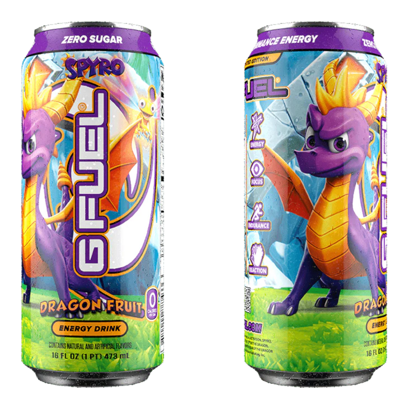 G FUEL - Spyro's Dragon Fruit Zero Sugar Energy Drink - 16fl.oz (473ml)