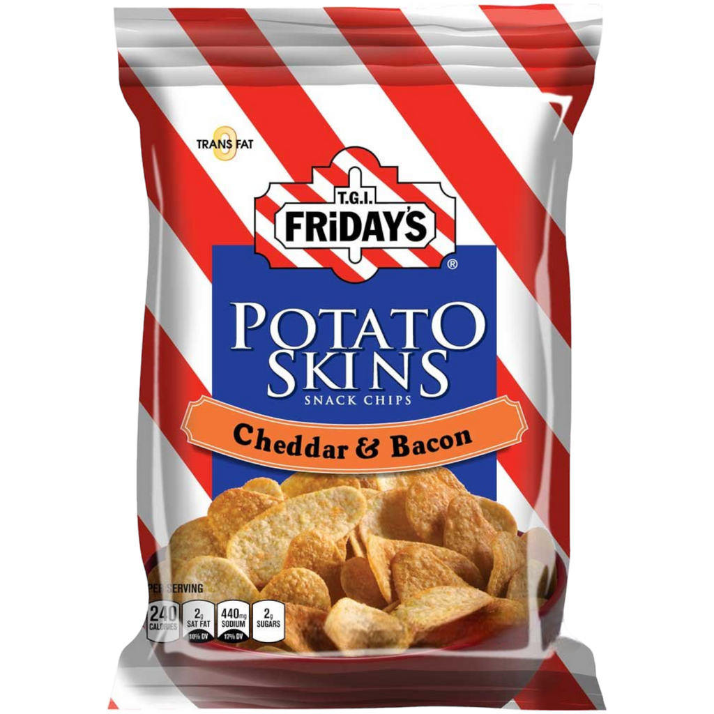 TGI Fridays Cheddar & Bacon Potato Skins - 4oz (113g)