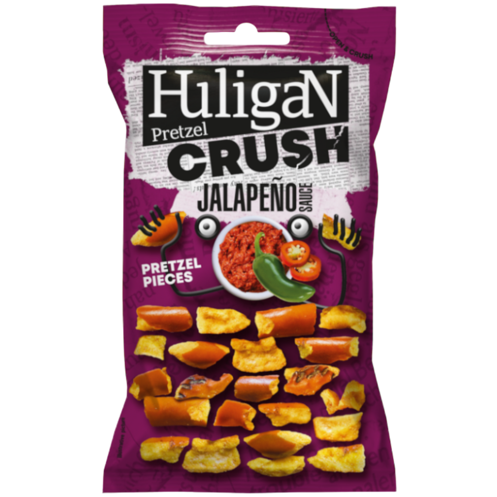 HuligaN Pretzel Pieces Jalapeno Flavour - 2.3oz (65g)