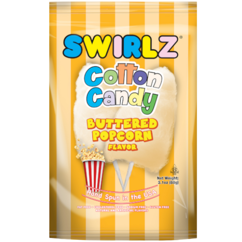 Swirlz Buttered Popcorn Flavour Cotton Candy - 3.1oz (88g)