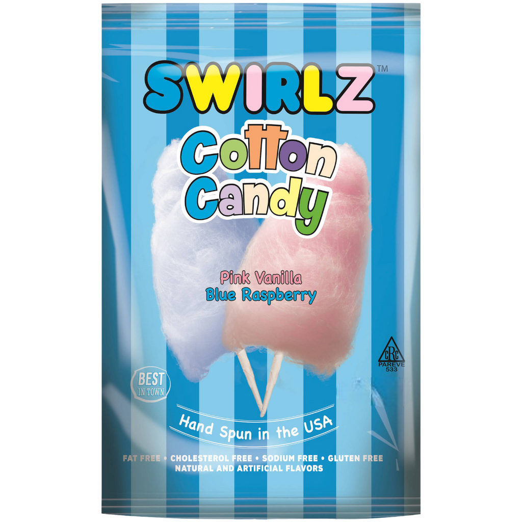 Swirlz Blue Raspberry & Pink Vanilla Cotton Candy - 3.1oz (88g)