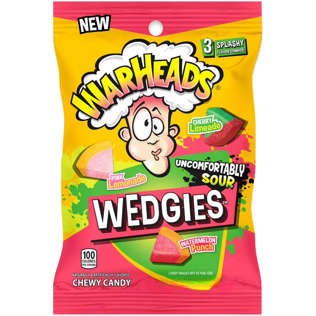 Warheads Wedgies Peg Bag - 4.5oz (127g)