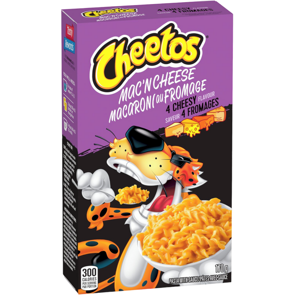 Cheetos 4 Cheesy Flavour Mac ‘n Cheese Box (Canada) - 6oz (170g) BB 11/12/23