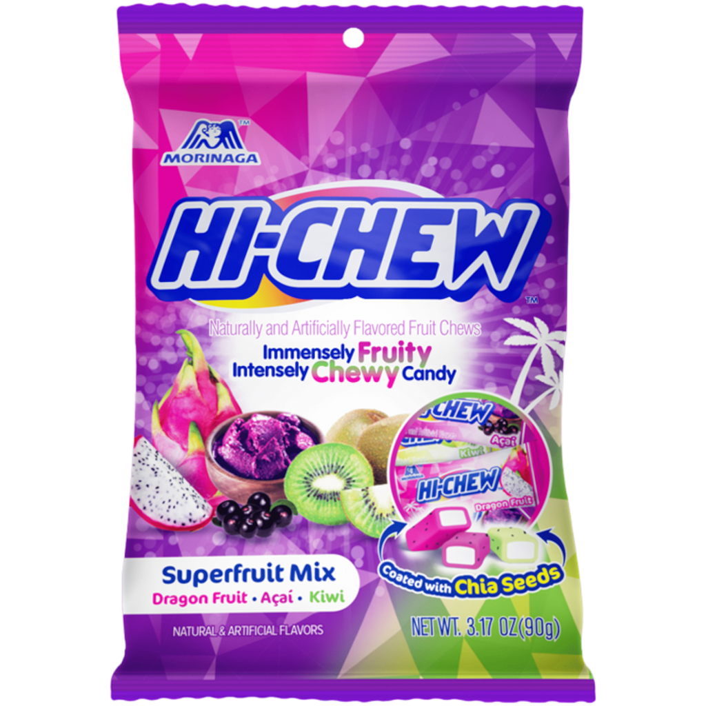 Hi-Chew Superfruit Mix (Acai, Dragon Fruit & Kiwi) Peg Bag - 3.17oz (90g)