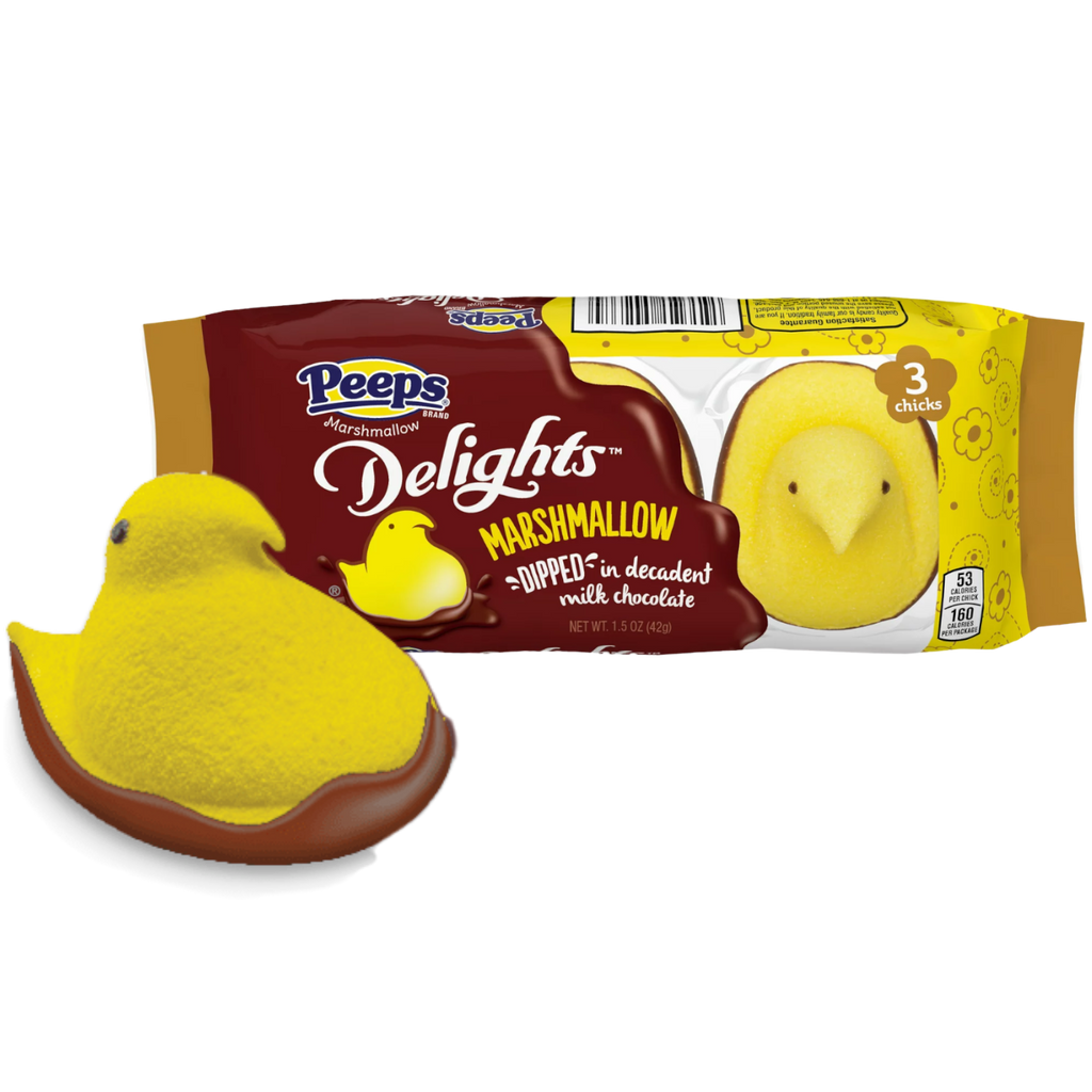 Peeps Delights Milk Chocolate Dipped Yellow Chicks 3 Pack - 1.5oz (42g)