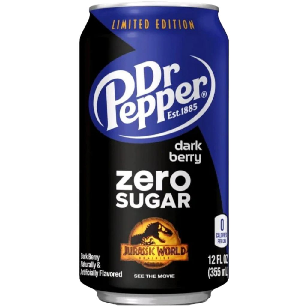 RARE Dr Pepper Dark Berry Zero Jurassic World - 12fl.oz (355ml) [LIMITED EDITION]