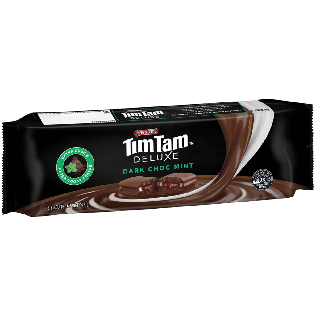 Arnott's Tim Tam Deluxe Dark Chocolate Mint Share Pack (Australia) - 6.2oz (175g)