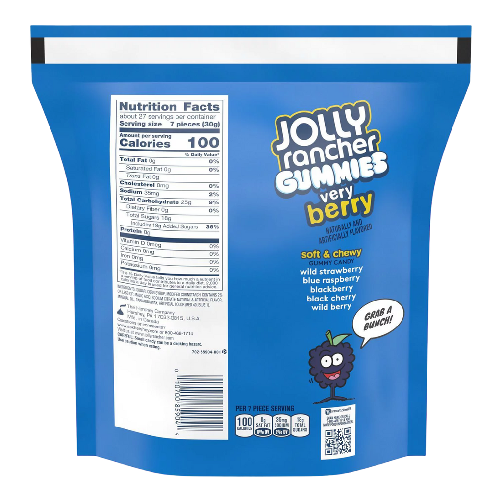 Jolly Rancher Gummies Very Berry Peg Bag - 5oz (141g)