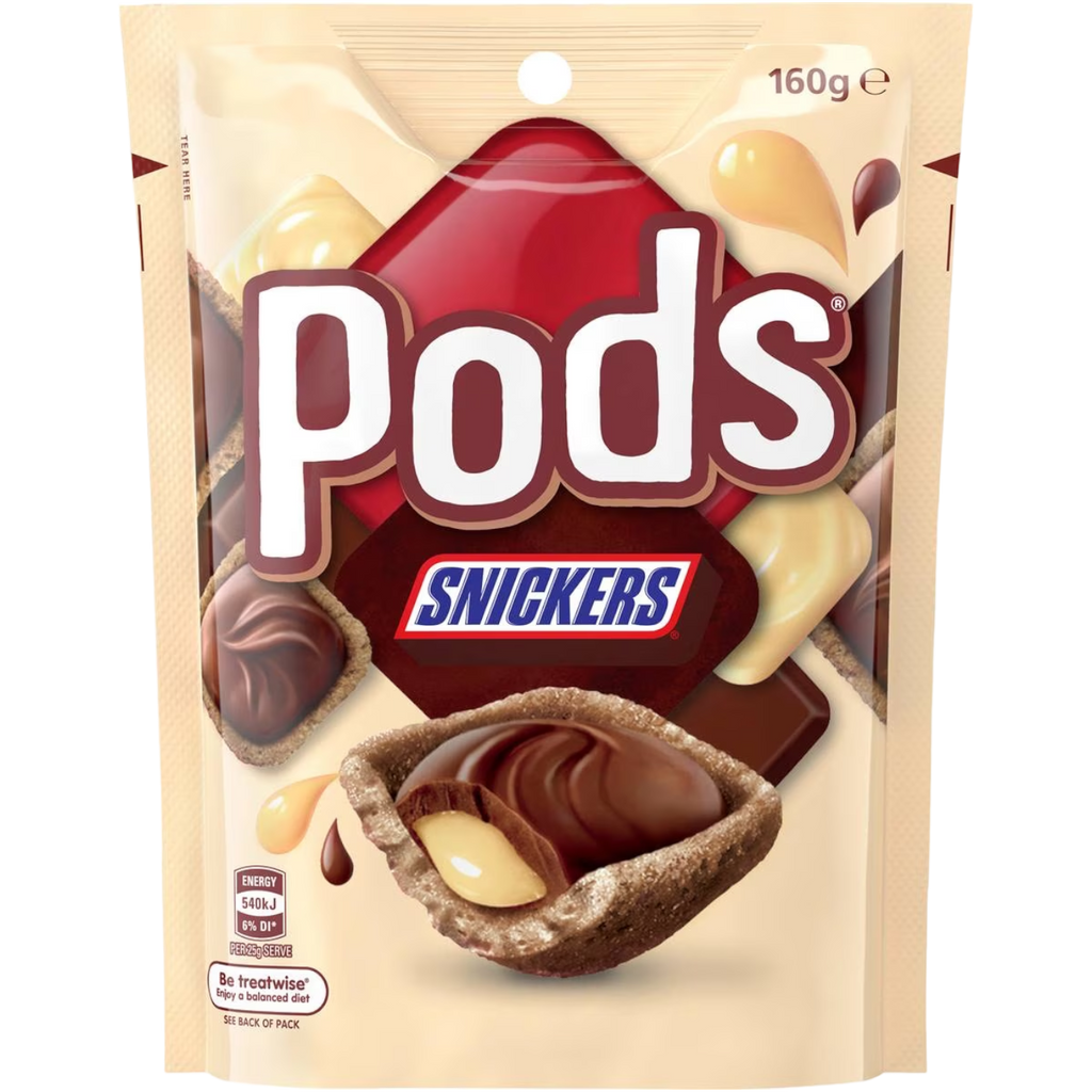 Pods Snickers Snack & Share Party Bag (Australia) - 5.6oz (160g)