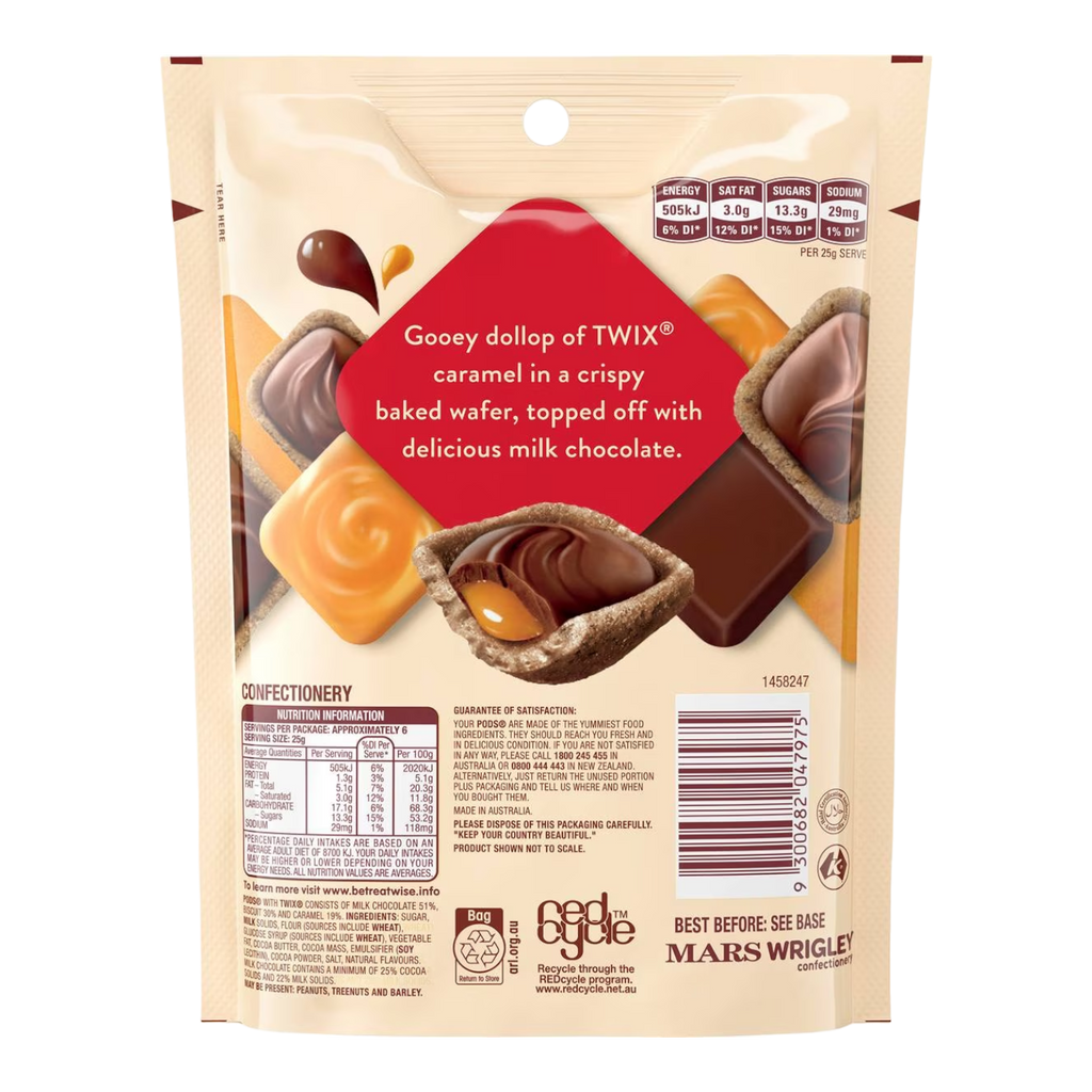 Pods Twix Snack & Share Party Bag (Australia) - 5.6oz (160g)