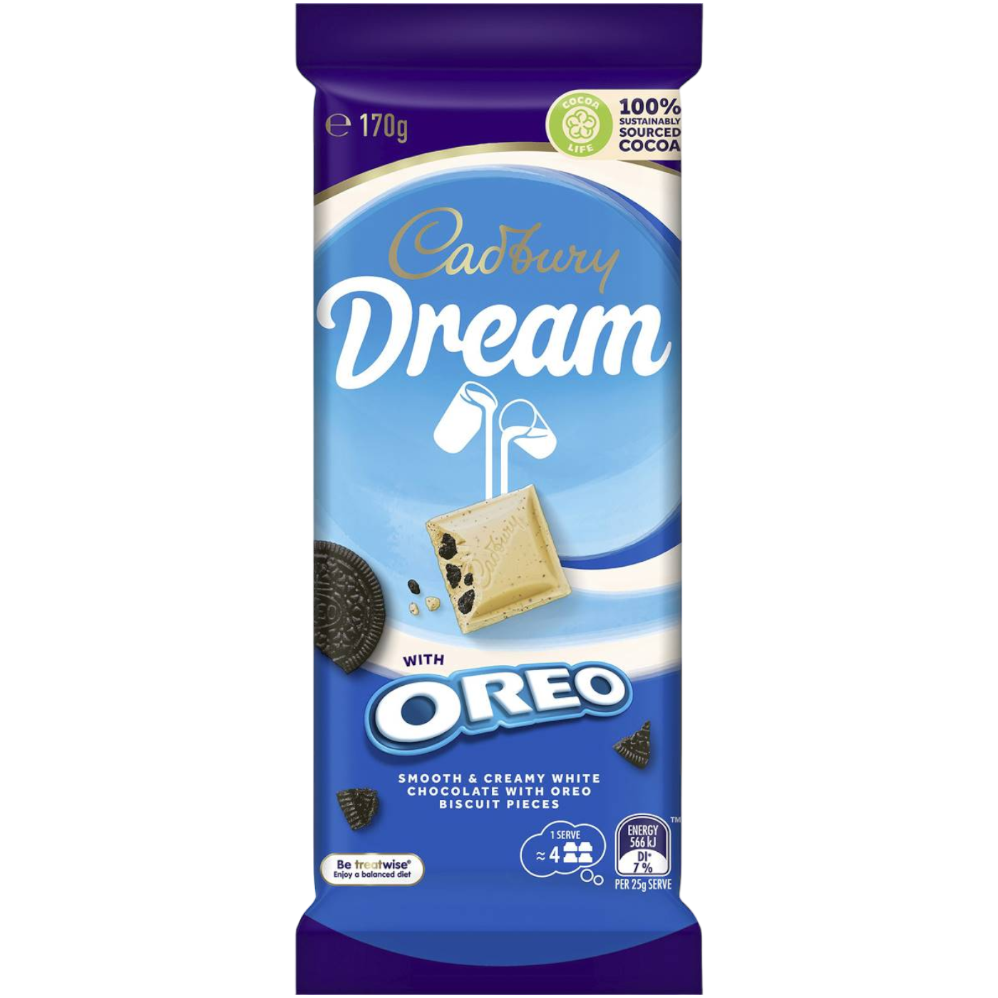 Cadbury Dream With Oreo Chocolate Block (Australia) - 6oz (170g)