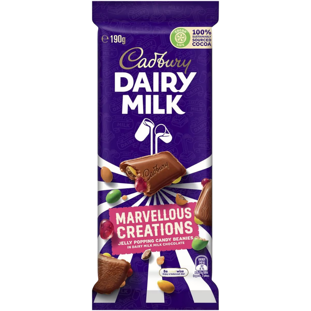 Cadbury Dairy Milk Marvellous Creations Chocolate Block (Australia) - 6.7oz (190g)