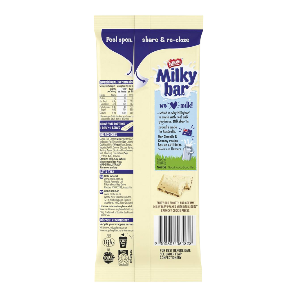 Milkybar Milk & Cookies Chocolate Block (Australia) - 2.8oz (80g)
