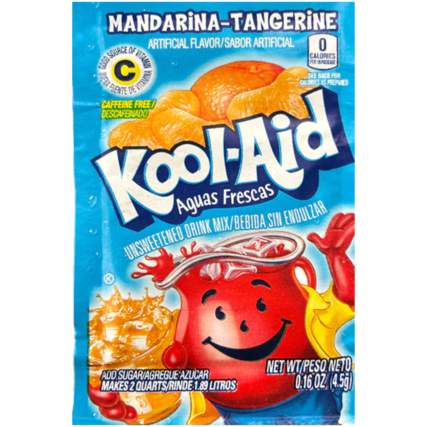 Kool Aid Mandarina Tangerine Unsweetened Drink Mix Sachet - 0.16oz (4.5g)