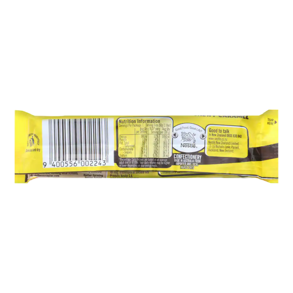 Nestle Pixie Caramel Chocolate Bar (New Zealand) - 1.76oz (50g)