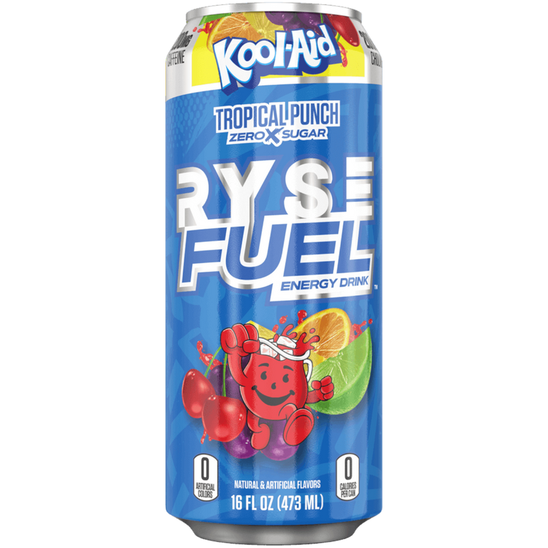 RYSE FUEL Kool-Aid Tropical Punch Flavour Energy Drink - 16fl.oz (473ml)