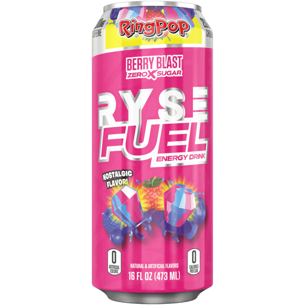 RYSE FUEL Ring Pop Berry Blast Flavour Energy Drink - 16fl.oz (473ml)