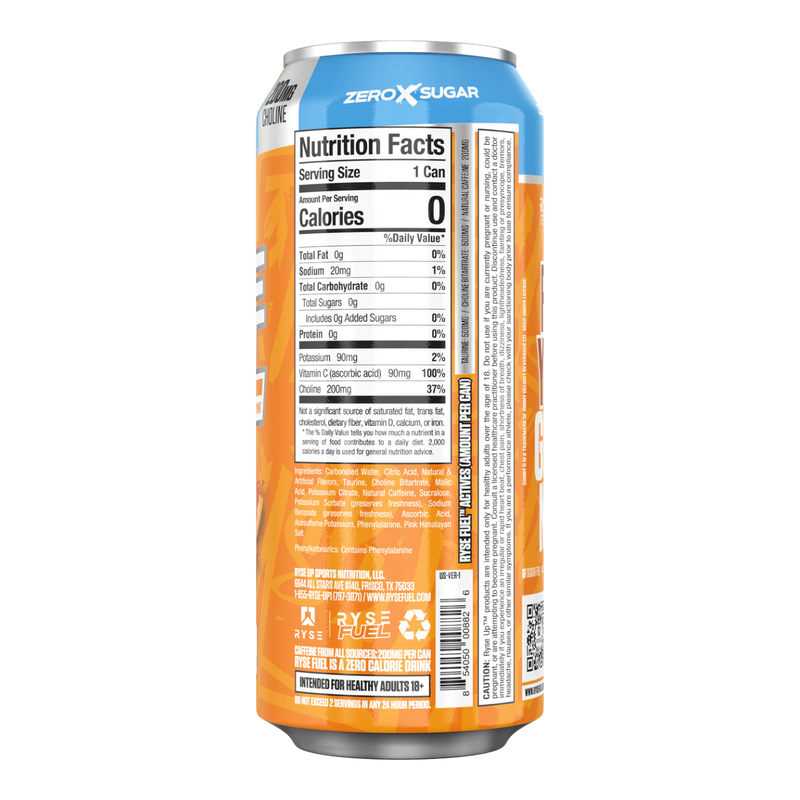 RYSE FUEL Sunny D Tangy Original Flavour Energy Drink - 16fl.oz (473ml)