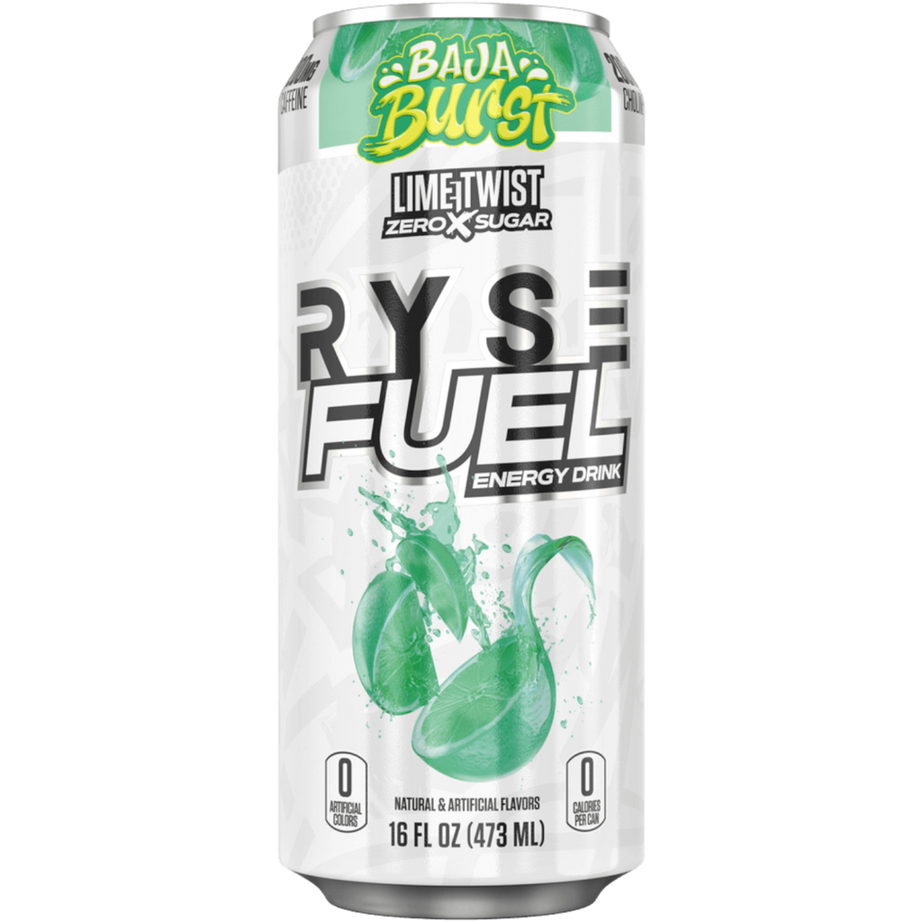RYSE FUEL Baja Burst Lime Twist Flavour Energy Drink - 16fl.oz (473ml)