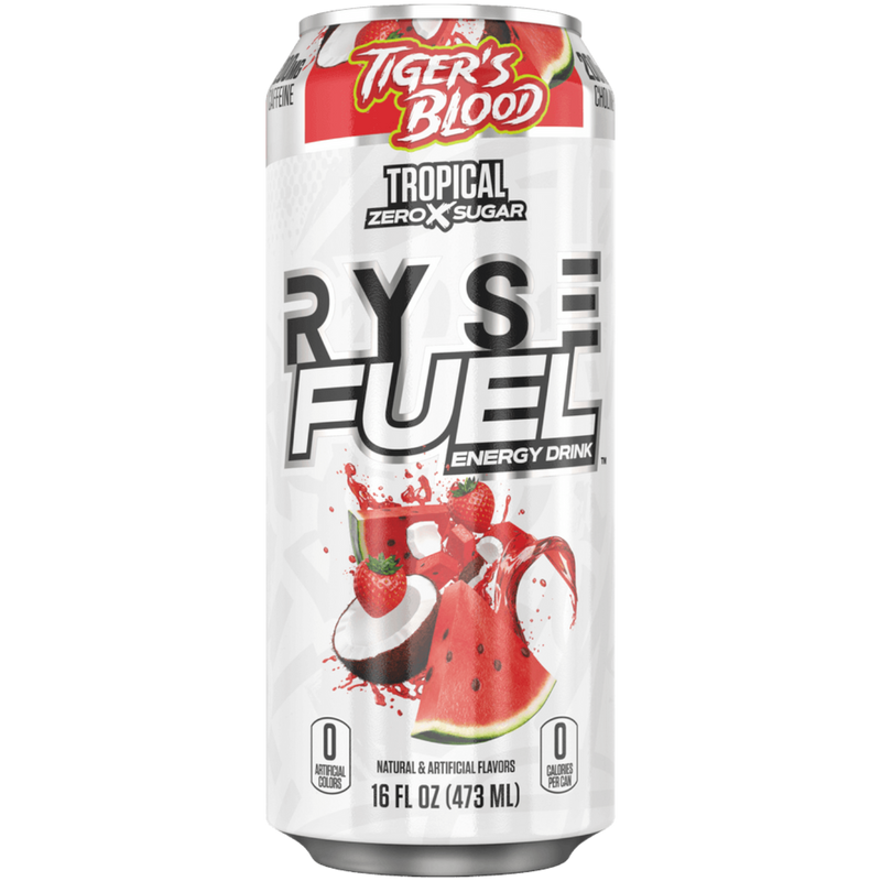 RYSE FUEL Tiger's Blood Tropical Flavour Energy Drink - 16fl.oz (473ml)