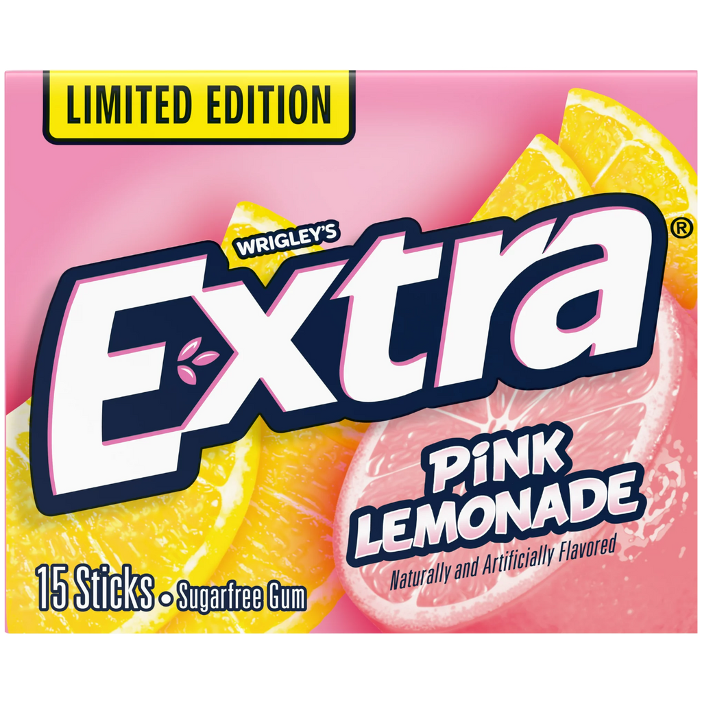 Wrigley's Extra Pink Lemonade Sugarfree Gum (Limited Edition) - 15 Sticks