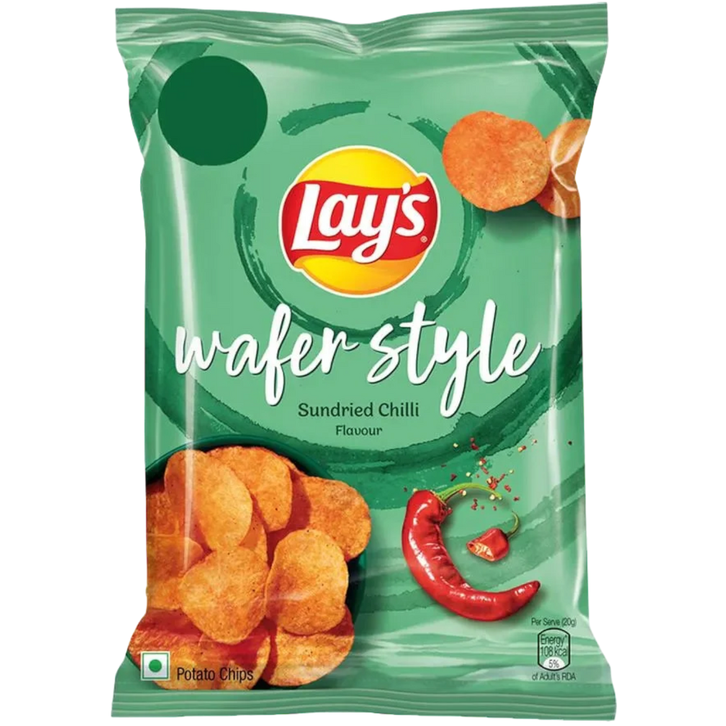 Lay's Wafer Style Sundried Chilli (Indian) – 1.76oz (50g)