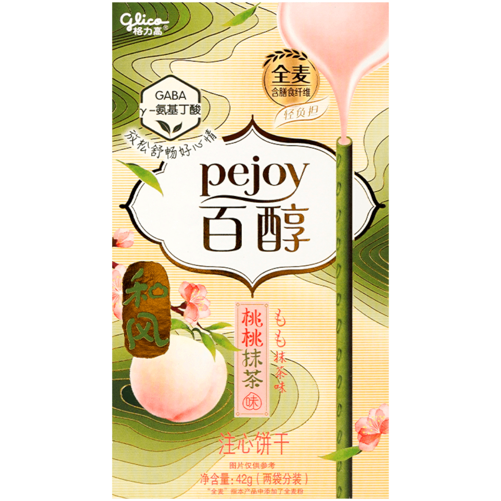 Pejoy Biscuit Sticks Peach & Matcha Flavour - 1.48oz (42g)