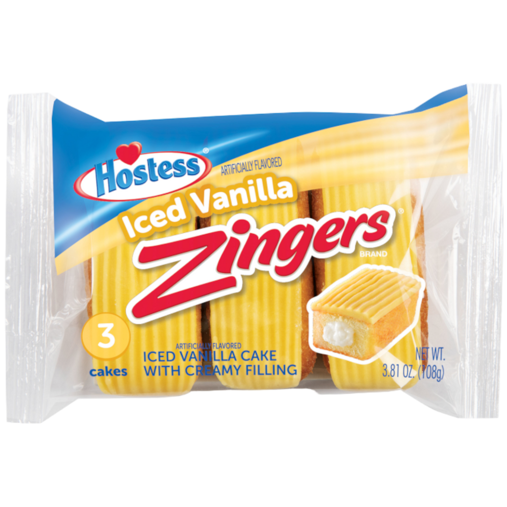 Hostess Vanilla Zingers Triple Pack 3.81oz (108g)