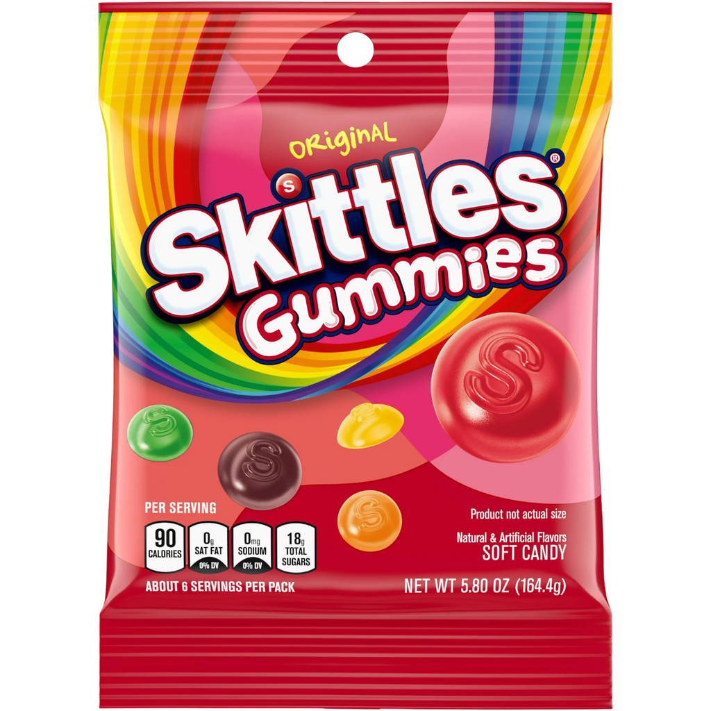 Skittles Gummies Original Peg Bag - 5.8oz (164.4g)
