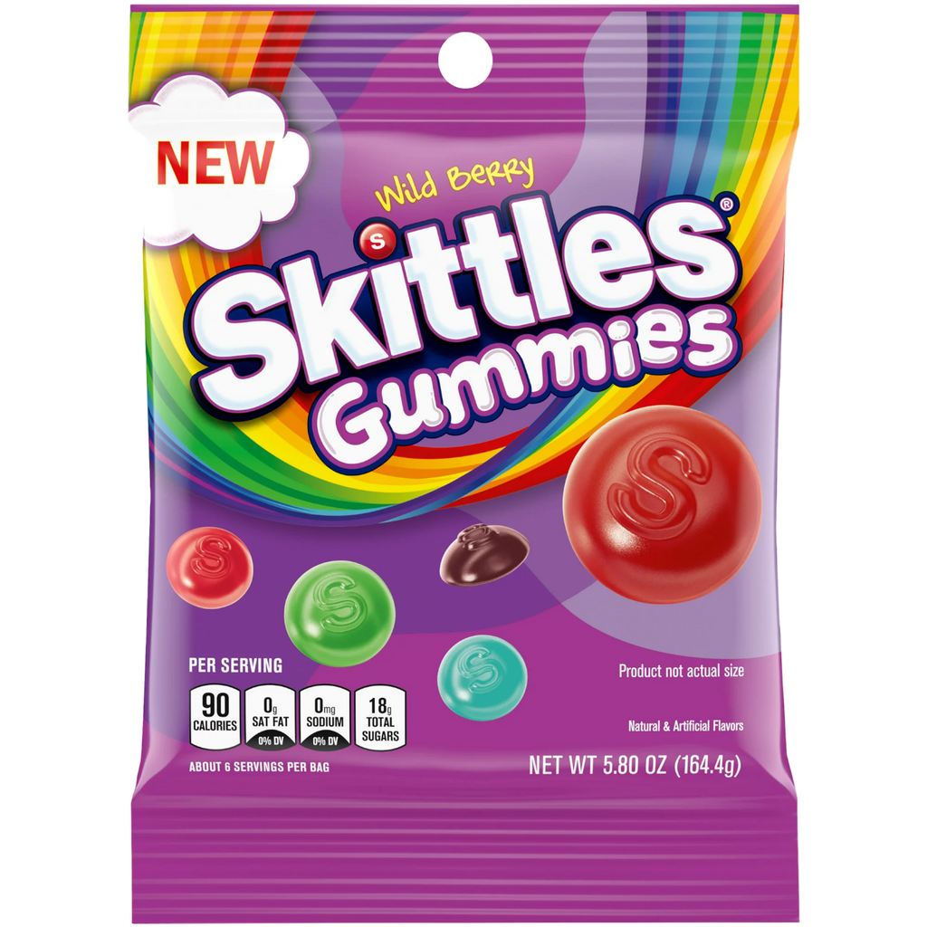 Skittles Gummies Wild Berry Peg Bag - 5.8oz (164.4g)