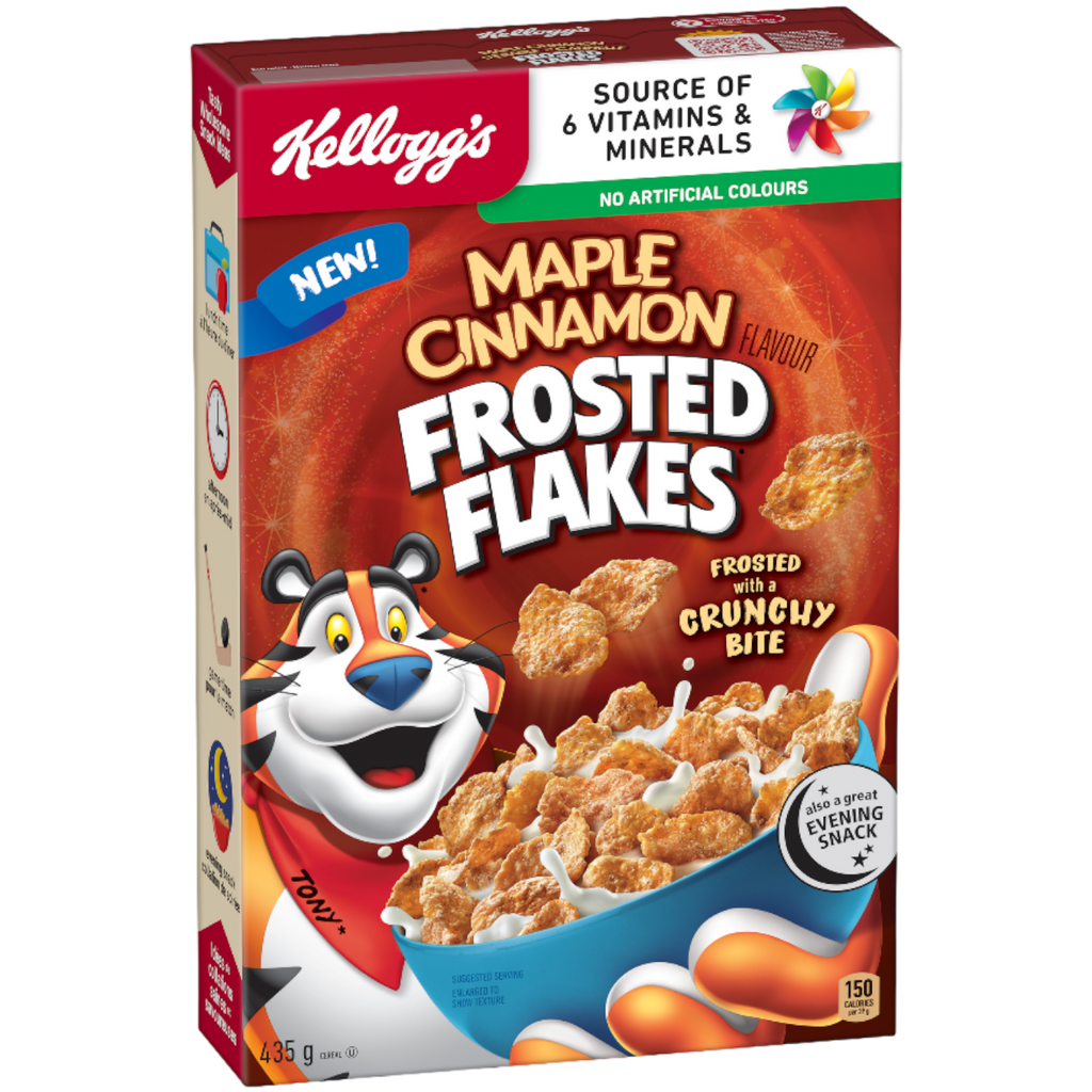 Kellogg's Maple Cinnamon Frosted Flakes (Canada) - 15.3oz (435g) BB 12/07/24