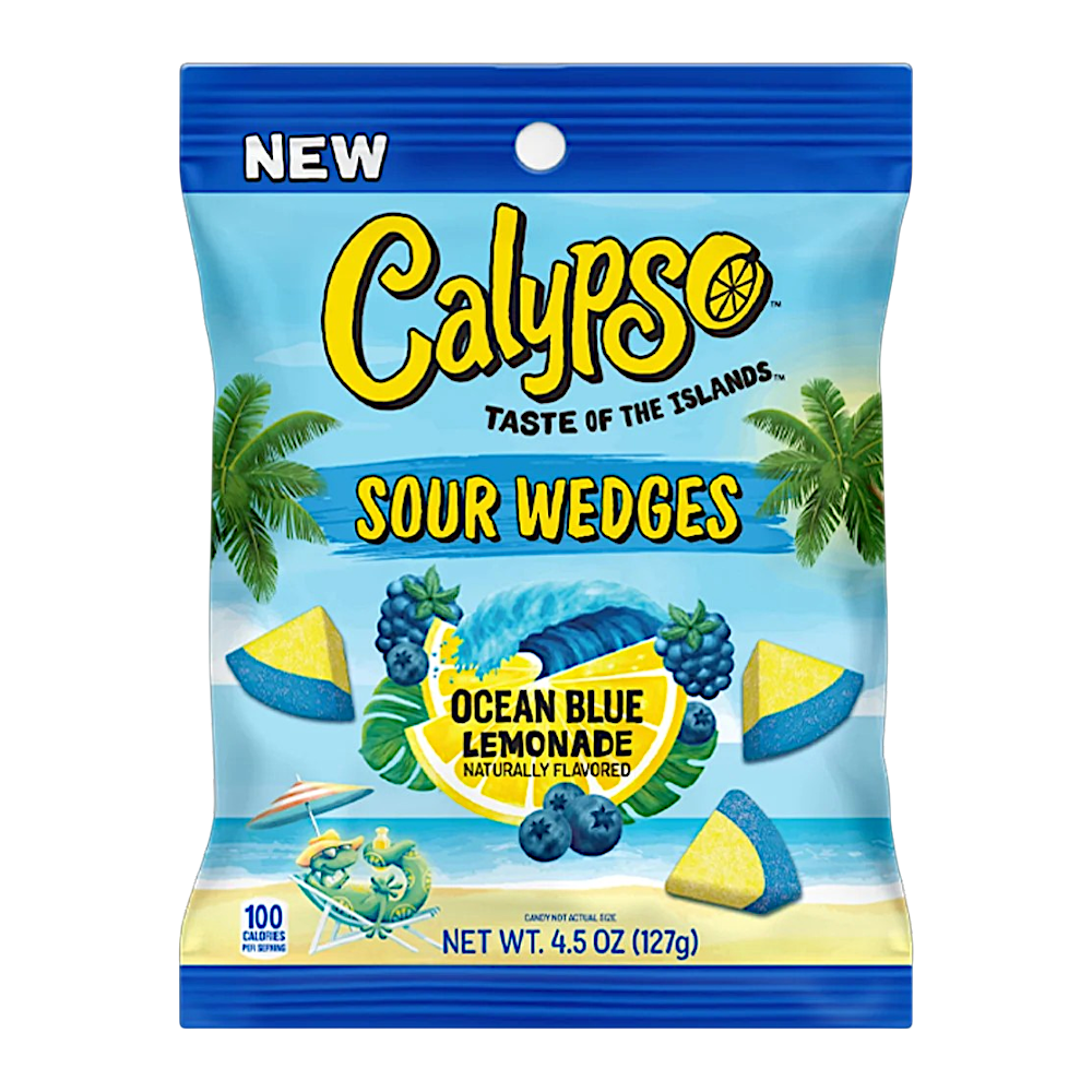 Calypso Sour Wedges Ocean Blue Lemonade - 4.5oz (127g)
