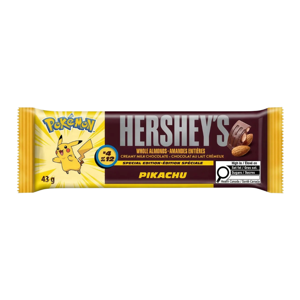 Hershey's Special Edition Pokemon Milk Chocolate with Almond Bar -  1.52oz (43g)