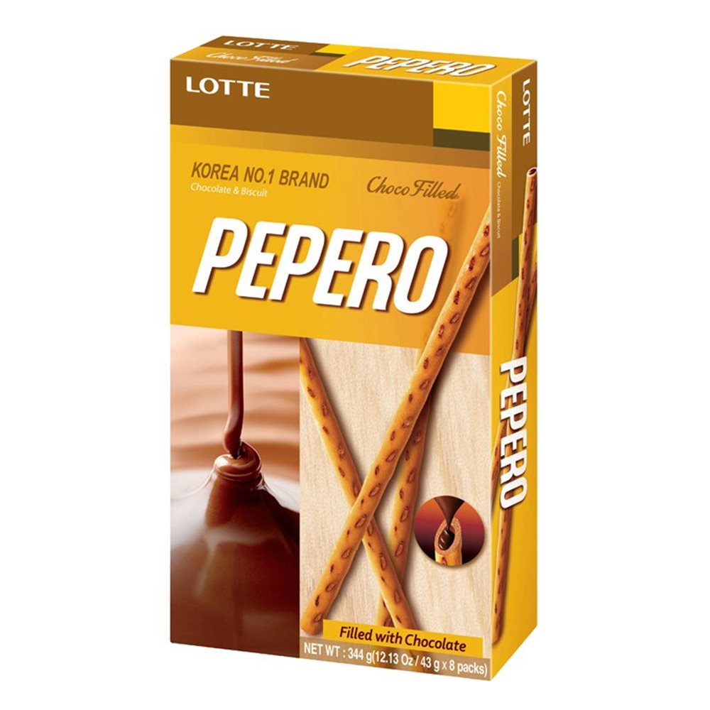 Pepero Stick Biscuit Nude With Choco Filling - 50g
