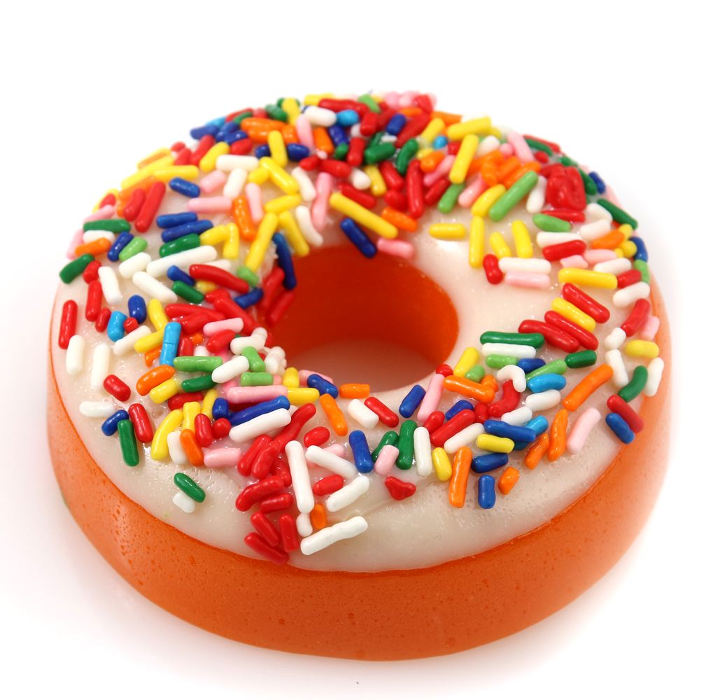 Giant Gummy Donut - Orange with Sprinkles