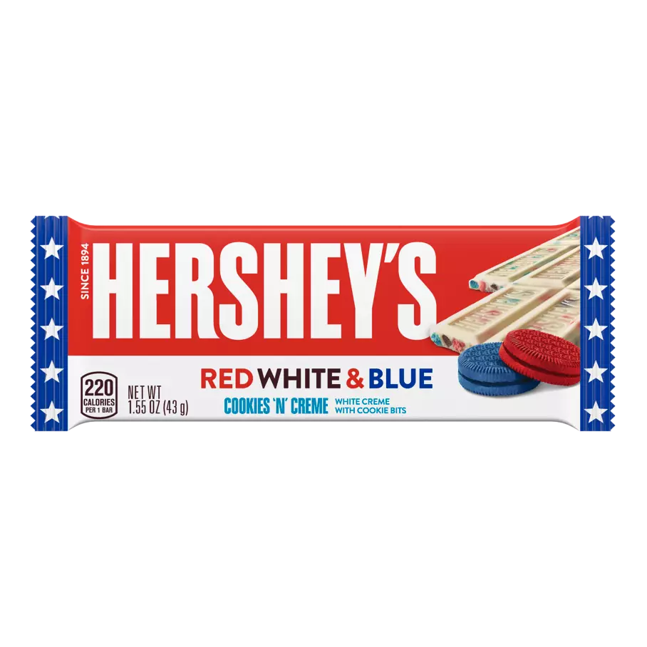 Hershey's Cookies 'N' Creme Red, White & Blue - 1.55oz (43g)