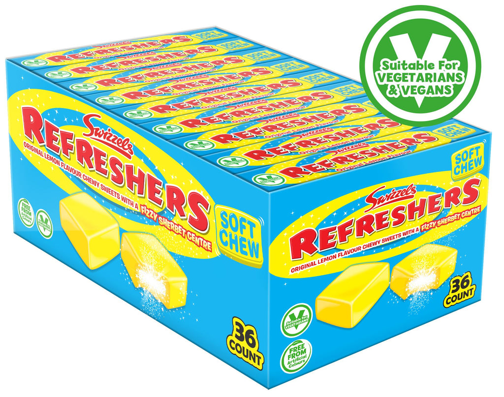 Swizzels Refreshers Chews Lemon Stick Packs (SINGLE) - 1.51oz (43g)