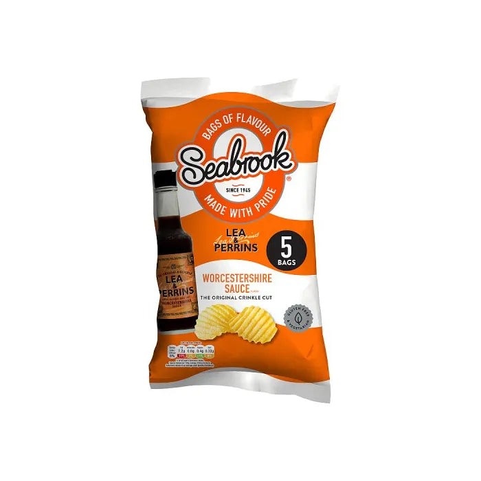 Seabrook Crisps Lea and Perrins Worcestershire Sauce - 5 Pack