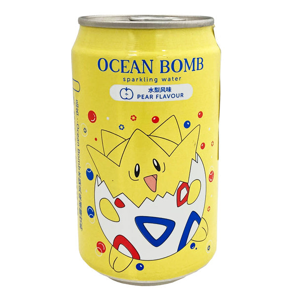 Ocean Bomb Pokemon Togepi Pear Flavour Sparkling Water - 12fl.oz (355ml)