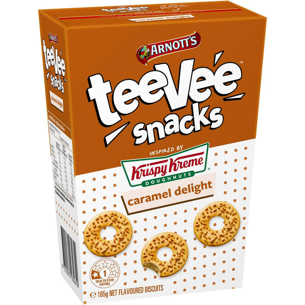 Arnott's teeVee Snacks Krispy Kreme Caramel Delight - 165g - (Best Before 28/02/22)