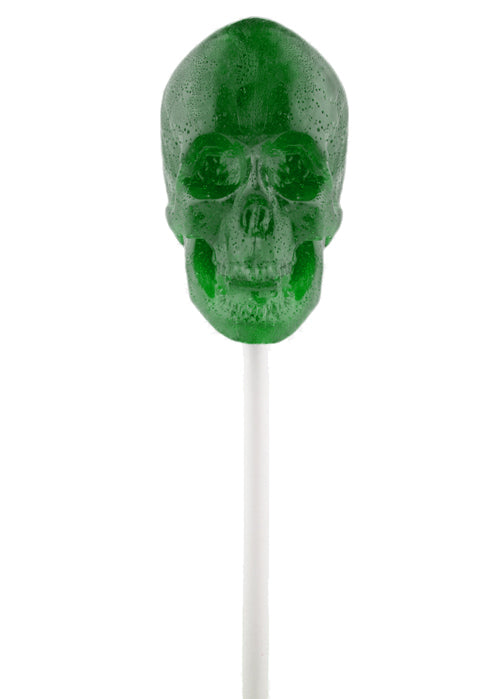 Giant Gummy Skull on a stick - Green Apple