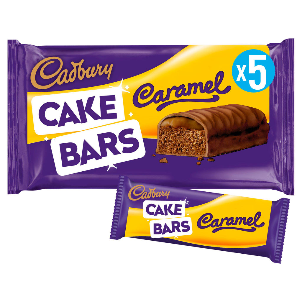 Cadbury Caramel Chocolate Cake Bars x5