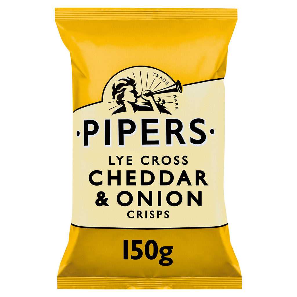 Pipers Lye Cross Cheddar & Onion Sharing Crisps 150g