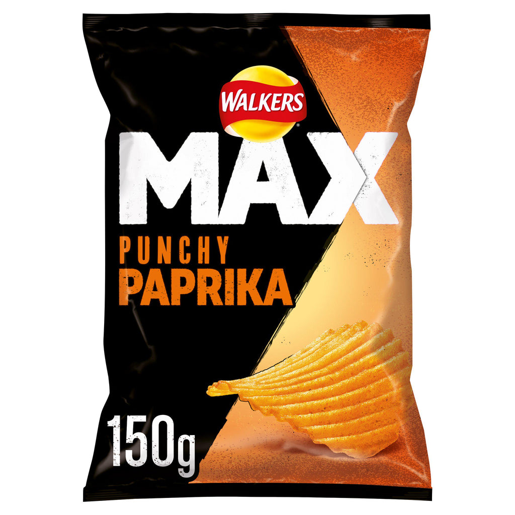 Walkers Max Punchy Paprika Sharing Crisps 150g