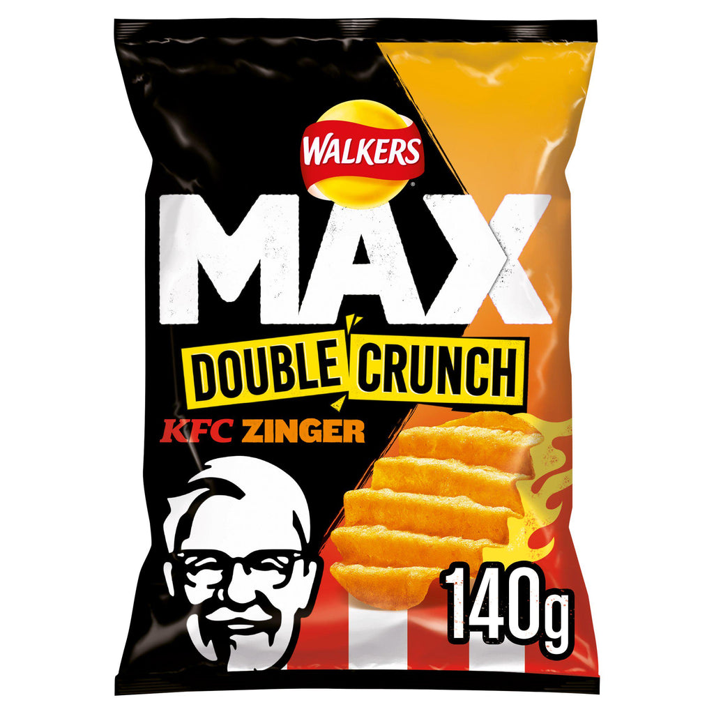 Walkers Max KFC Double Crunch Zinger Sharing Crisps 140g