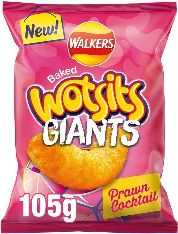 Walkers Wotsits Giants Prawn Cocktail Sharing Snacks 105g