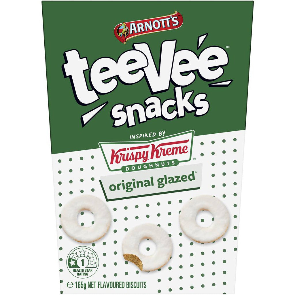 Arnott's teeVee Snacks Krispy Kreme Original Glazed - 165g - (Best Before 06/03/22)