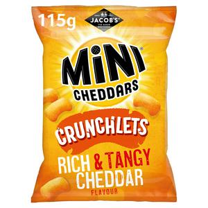 Jacob's Mini Cheddars Crunchlets Rich & Tangy Cheddar Flavour 115g