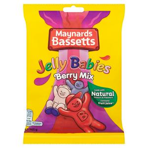 Maynards Bassetts Jelly Babies Berry Mix Sweets Bag 165g